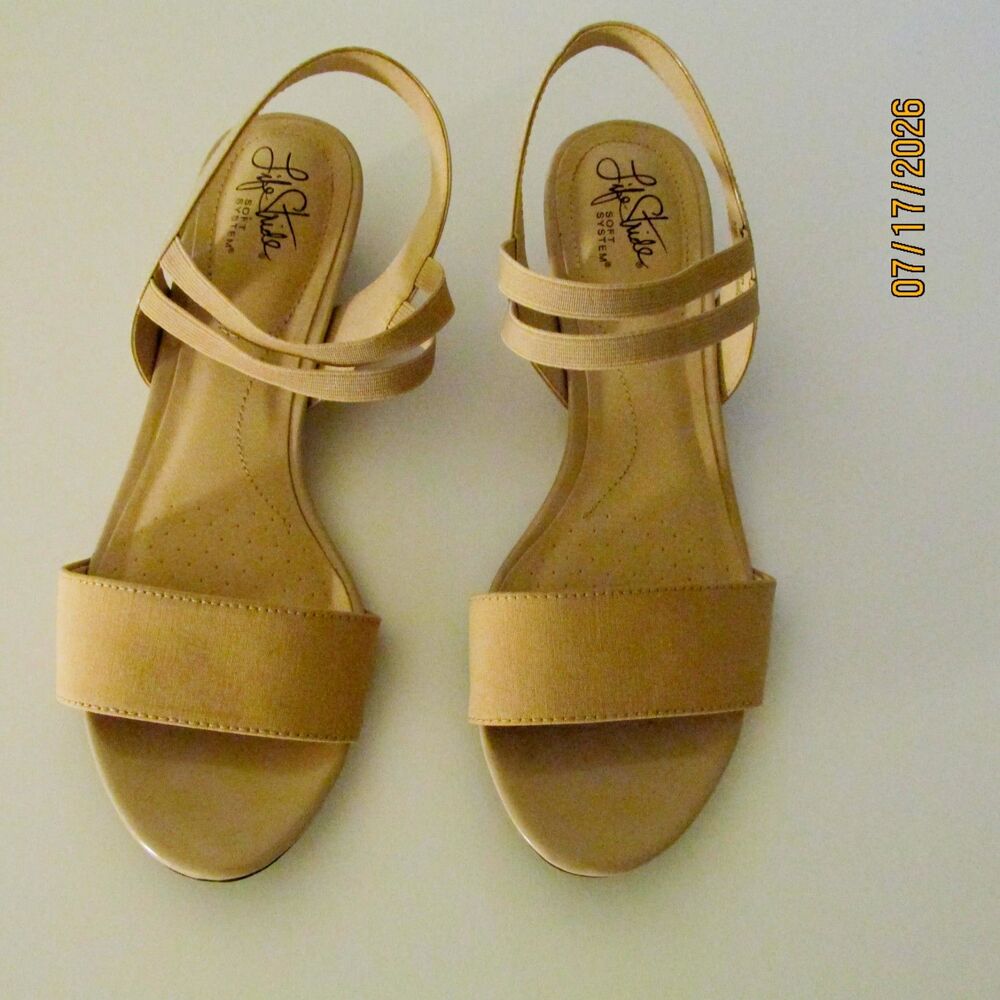 Women's Beige Colored Sandals Size 9.5 US
